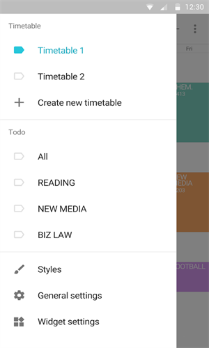 Timetable