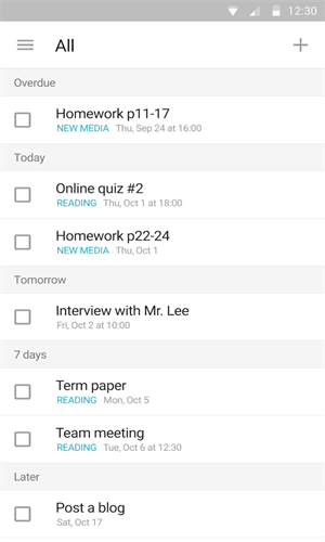 Timetable